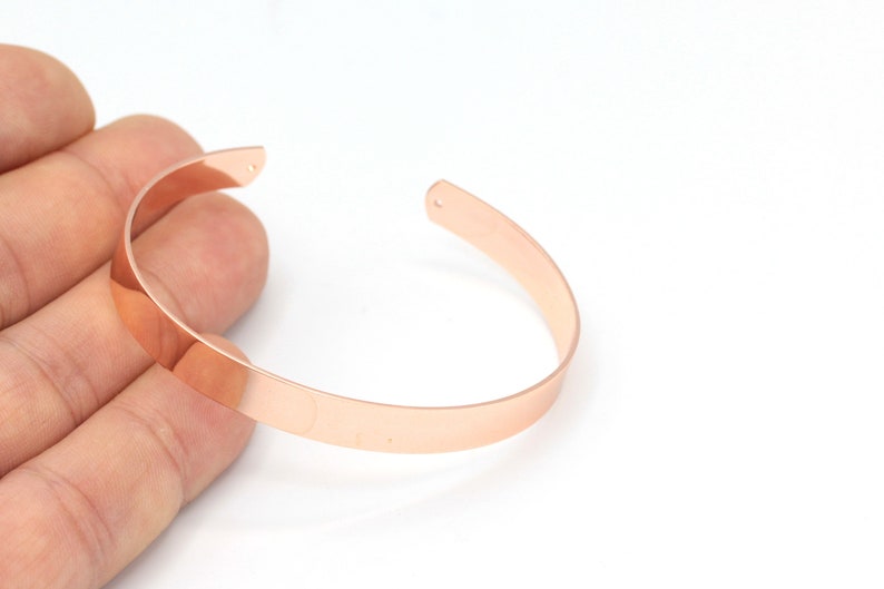 BLZ-9 Rose Gold Plated Bangle Adjustable Bracelet 8x155mm Rose Gold Plated Cuff Bangle 1 Pcs, Polished Bracelet Hand Made Bracelet