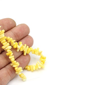 Yellow Coral Chips Beads, Bamboo Coral Beads, AAA Quality Healing Energy Yoga Beads, Beads DIY Jewelry Making for Necklace,GEM-151