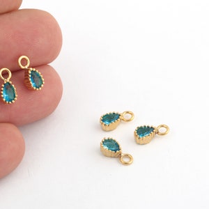 24k Shiny Gold Plated Cz Drop Charms, Cubic Zirconia Drop Pendant, Gold  Color Stone Drop Jewelry, CZ Drop Bracelet, 1Pcs, 5x12mm, ZRC-552