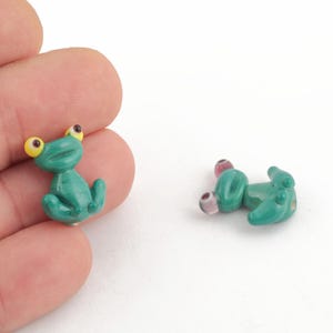 Handgemachte Murano Glas Frosch Perlen, Murano Tier Perlen, Frosch Glasperle, Lampwork Perlen, Murano Glas Zubehör, Schmuckherstellung, GEM-396