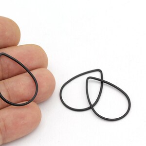 Black Plated Drop Charms ,Geometric Charm, Drop Necklace , Brass Drop Charms ,Black Plated Charms, 4 pcs,(22x32 mm) SYH-1