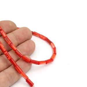 Cylinder Tube Beads, Natural Stone Column Beads, Jewelry Supply Bracelet Necklace, 4x10mm, 1Strand,GEM-162