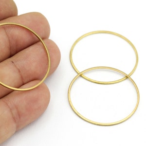 Brass Circle Connector ,  Brass Circle Connector.Big round ring, Circle jewelry (35 mm)HM-152