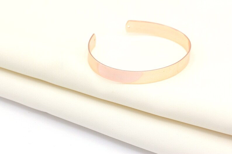 BLZ-9 Rose Gold Plated Bangle Adjustable Bracelet 8x155mm Rose Gold Plated Cuff Bangle 1 Pcs, Polished Bracelet Hand Made Bracelet