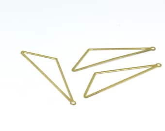 May include: Three gold-toned metal triangle shapes with a small loop at each point. The triangles are arranged in a V shape.