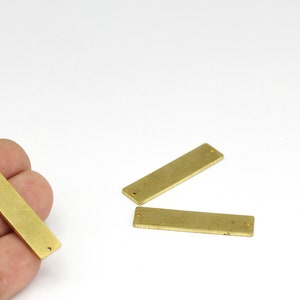 2 pcs,(10x40 mm)Polished Round, Raw Brass Personalized Stamping Blank Bar,Jewelry Supply, Craft Supplies, Bracelet Pendant  HM-253