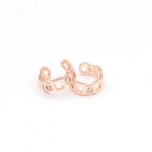 Rose Gold Plated Ear Cuff,  Ear Cuff, Minimalist Ear Cuff, Rose Gold Plated Hoop Ear Cuff, Cartilage Earrings,1Pcs(14mm), KP-265