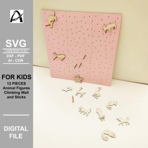 Montessori Spiele - Dont Drop the Animals - Rettet süße Tiere - Digitale Laserfertige Dateien - SVG - DXF - PDF - Glowforge - Fun Kids