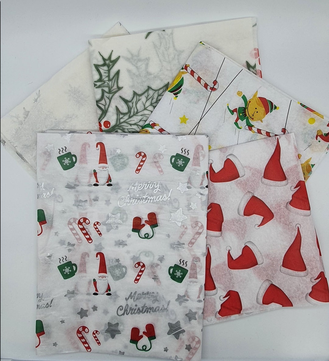 Christmas Botanical Tissue Paper,gift, Wrapping,craft Supply,christmas Gift  Wrap,christmas,christmas Tissue Paper,xmas Gift Tissue Paper 