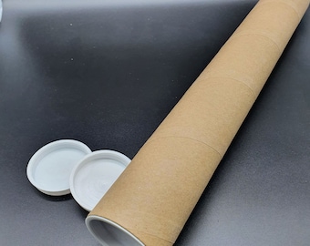 Postal Tubes - 885 x 50mm (35 x 1.7") + End Caps x 1 Tube