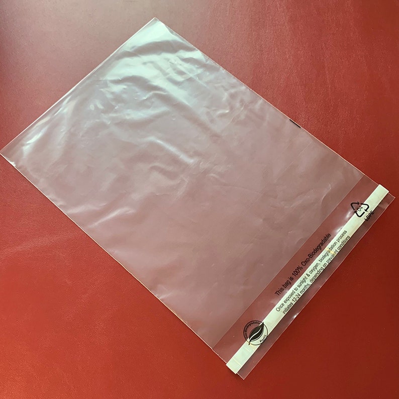 9 x 12 230mm x 305mm Clear C4 Oxo-Biodegradable Mailing Bags 35mu/140gauge image 1