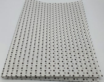 Black Polka Dots On White Acid Free Tissue Paper 18gsm