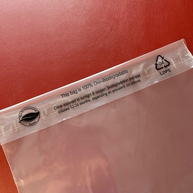 9 x 12 230mm x 305mm Clear C4 Oxo-Biodegradable Mailing Bags 35mu/140gauge image 2