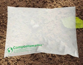 12" x 16" 300 x 400+40mm Compostamailer™ Compostable Mailing Bag – Natural – 40mu