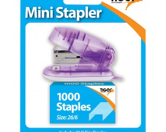 Mini 26/6 Stapler & Staples Assorted