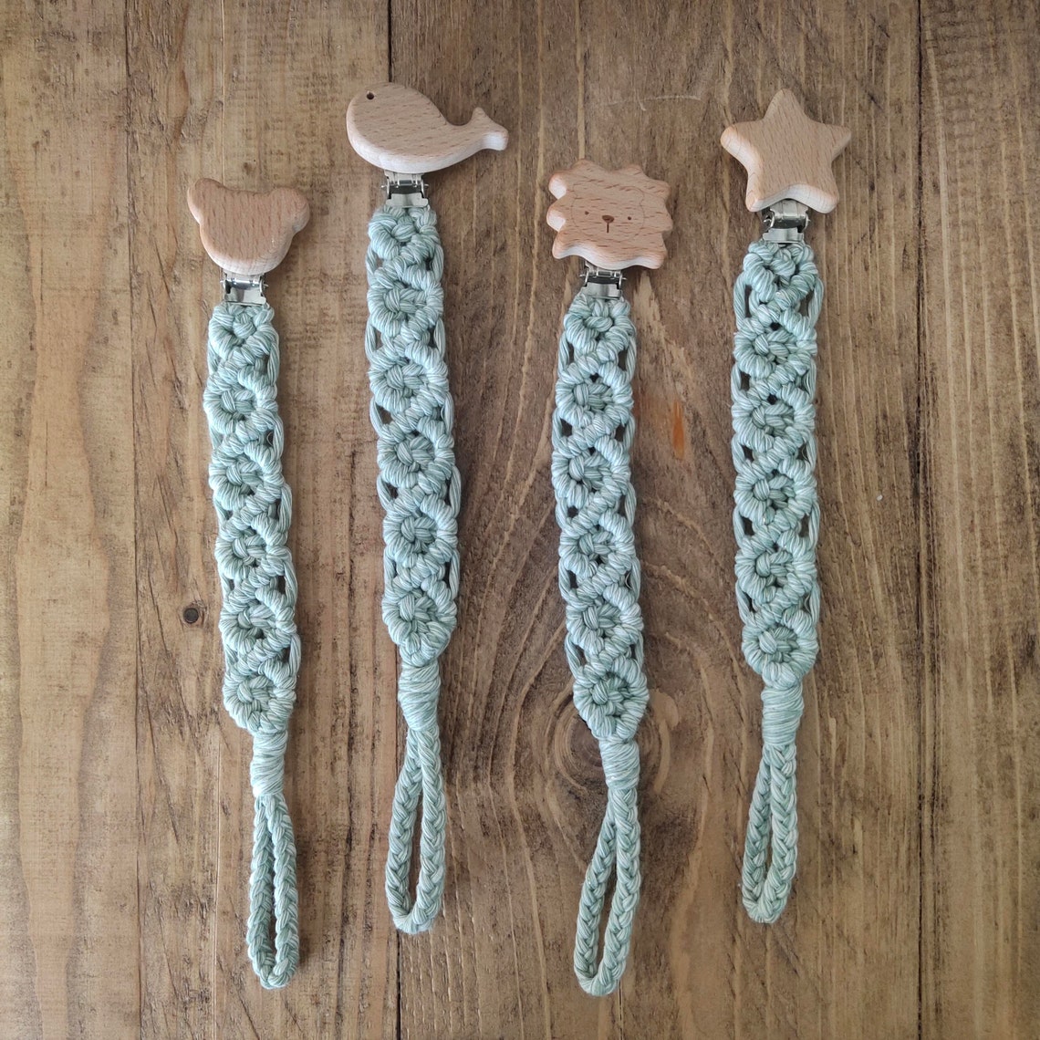 Macrame speenkoord Baby gift Etsy