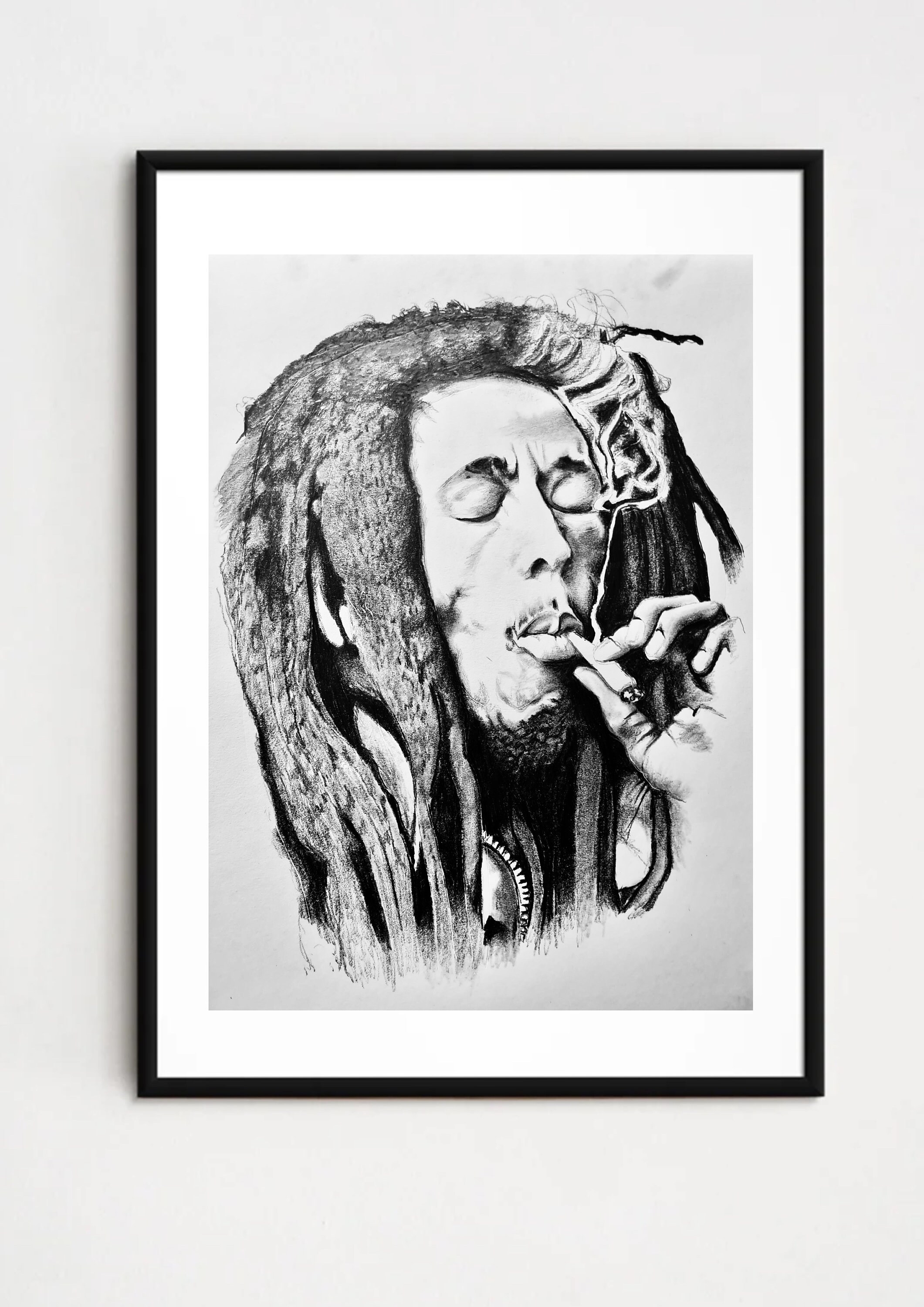 Bob Marley smoking poster print | Etsy
