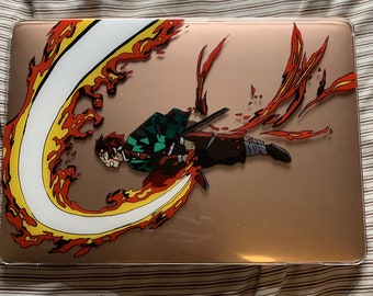 Custom Painted Anime Laptop Cover for MacBook