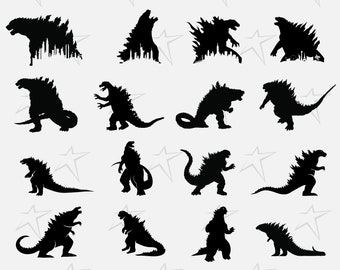 Godzilla Svg Etsy