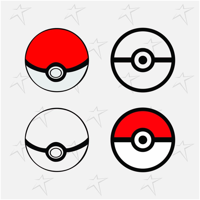 Download Pokemon Ball SVG PNG DXF. Instant download files for Cricut | Etsy