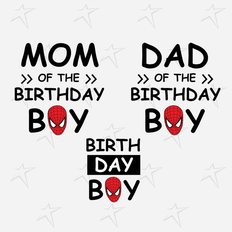 Download Birthday Boy Spiderman SVG PNG DXF. Fichiers de | Etsy
