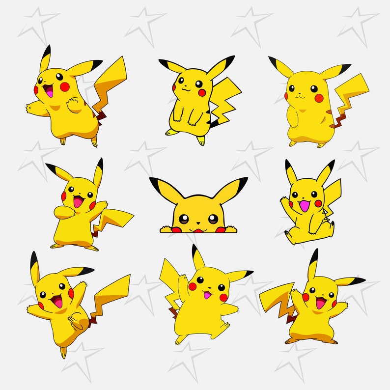 Download Pikachu SVG PNG DXF. Instant download files for Cricut | Etsy