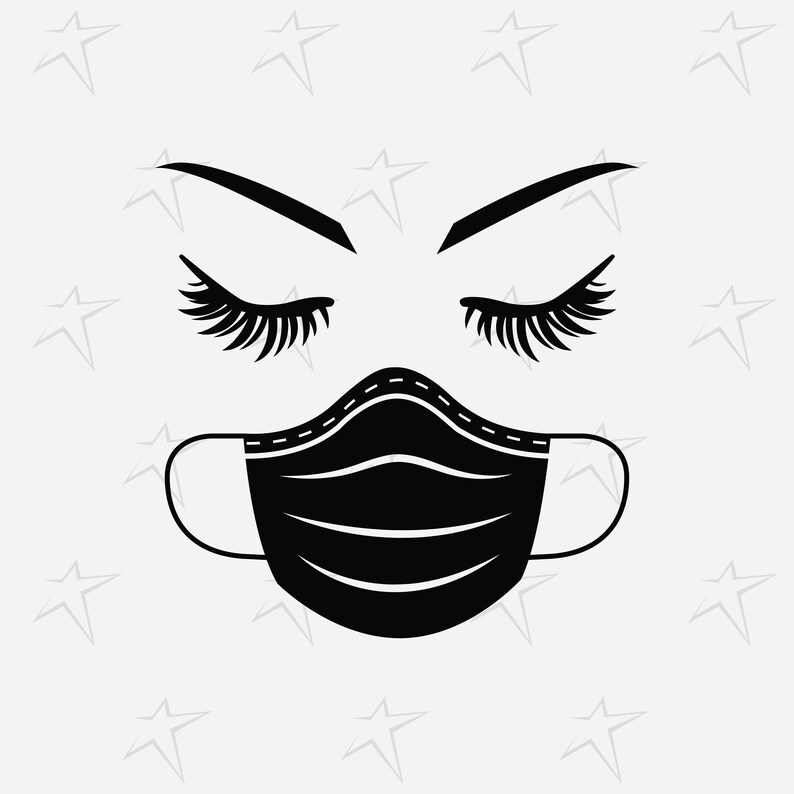 Download Mask Eyelash Face SVG PNG DXF. Instant download files for ...
