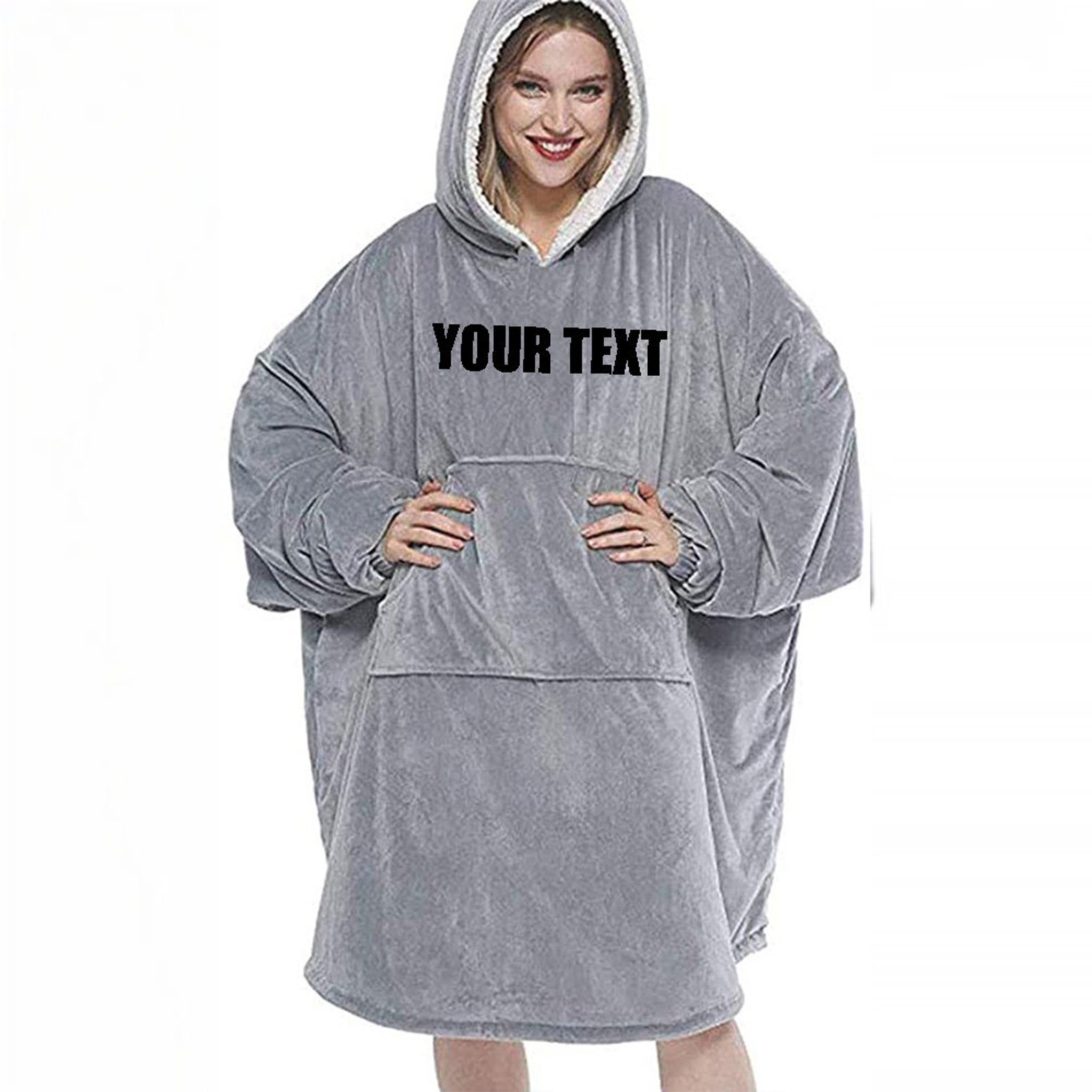 Personalised Adults Fleece Oversized Lounge Hoodie H OODIE | Etsy