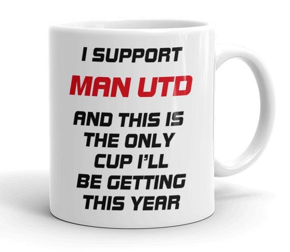 VIROSA Funny Football Mug – “Only Cup I’ll Be Getting This Year” – Gift for Man Utd Fans, Dad, Friend or Colleague – 11oz Ceramic Coffee Cup
