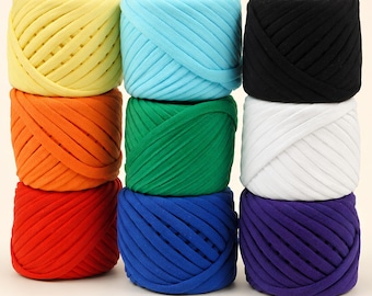 Chunky Cotton Crochet Kit and DIY Craft Kit, Rainbow Set