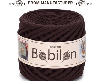 Crochet t-shirt yarn, yarn for bags, cotton thread, yarn for basket, ribbon yarn, fabric knitting, textile yarn, macrame yarn, Hot Chocolate