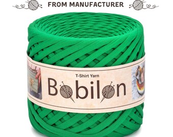 Crochet t-shirt yarn, primary cotton yarn, stretchy ribbon thread, textile jersey yarn, chunky bulky yarn, string cotton fiber, Green Island