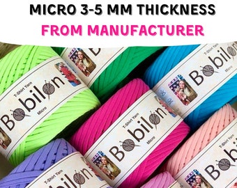 Crochet t-shirt yarn, fabric knitting yarn 3-5 mm, cotton thread, trapillo yarn, ribbon yarn, macrame yarn, spaghetti yarn, fettuccini yarn
