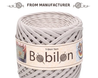 Crochet t-shirt yarn, cotton T yarn for knitting, macrame, rug weaving, amigurumi toys, textile ribbon thread, spaghetti chunky yarn, Stone