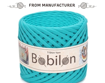 Tiffany Blue T-Shirt Yarn, Organic Cotton Jersey, Macrame Crochet