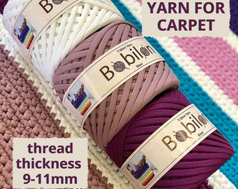 Bobilon T-Shirt Wolle, 9-11 mm Chunky Cotton, Teppich- und Korbgarn