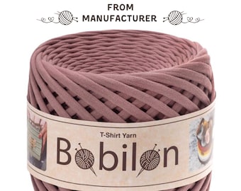 Bobilon Lilac T-Shirt Yarn, Chunky Cotton Jersey, Knitting, Crochet, Macrame