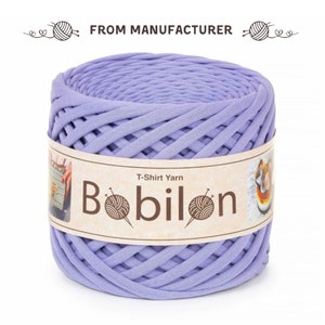 Crochet t-shirt yarn, organic cotton T yarn, trapillo soft yarn, soft natural textile thread, fabric yarn, learn to crochet, knit, Lavender