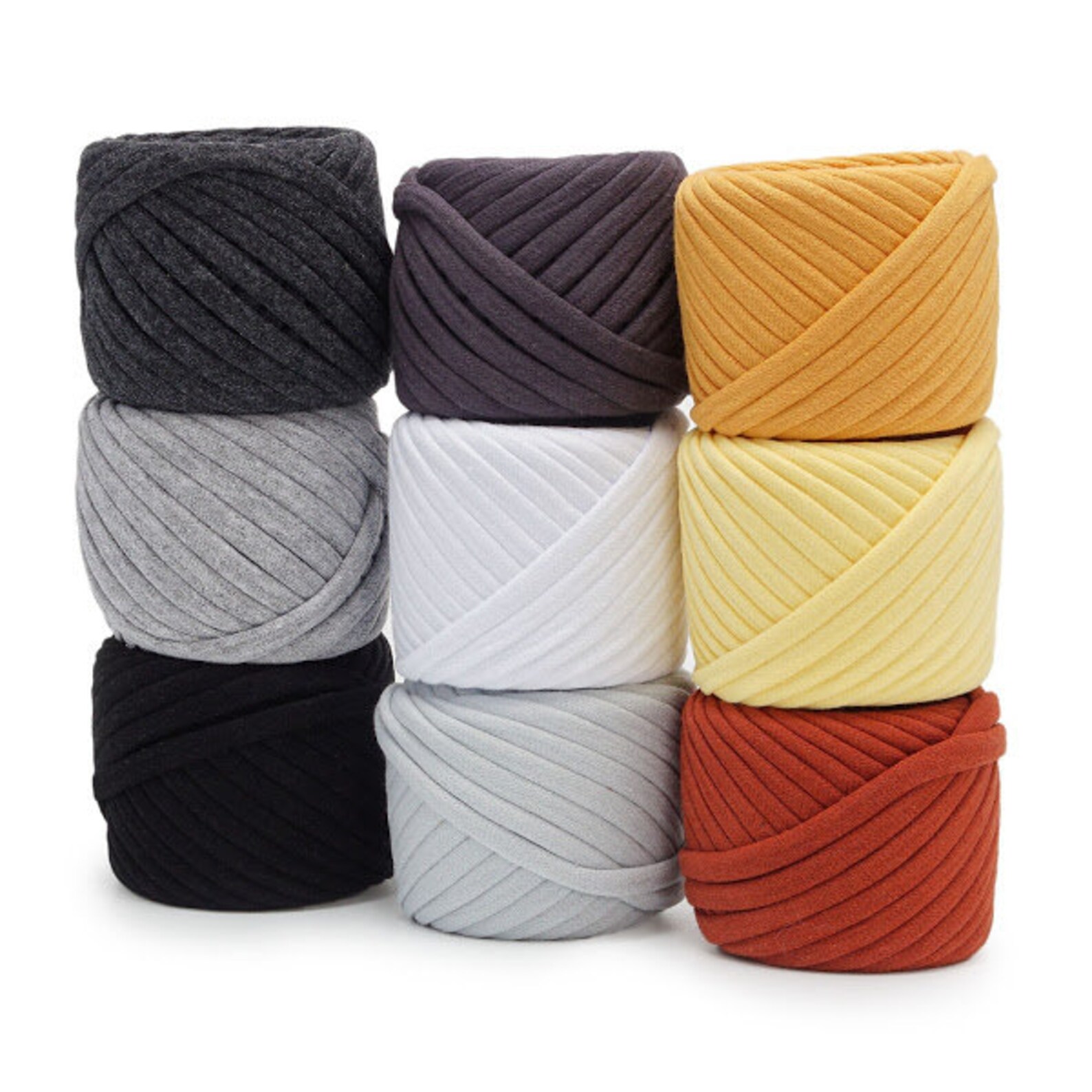 100 Cotton Jersey Yarn Set Spaghetti Yarn TShirt Yarn Set Etsy