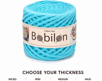 Bobilon Cotton T Shirt Yarn Chunky Fabric Yarn for Crochet Bags Baskets Arctic