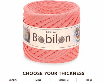 Cotton T Shirt Yarn Chunky Fabric Ribbon for Crochet Macrame Knitting Apricot Crush