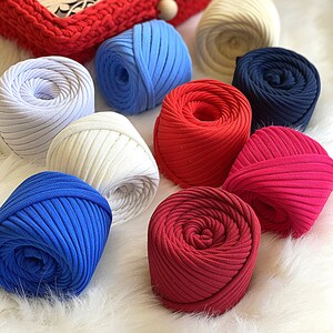 Set di filati per magliette di 9 matassine di filato di cotone per uncinetto, maglia, macramè, filato di stoffa jersey, kit filato per nastro spaghetti, set americano