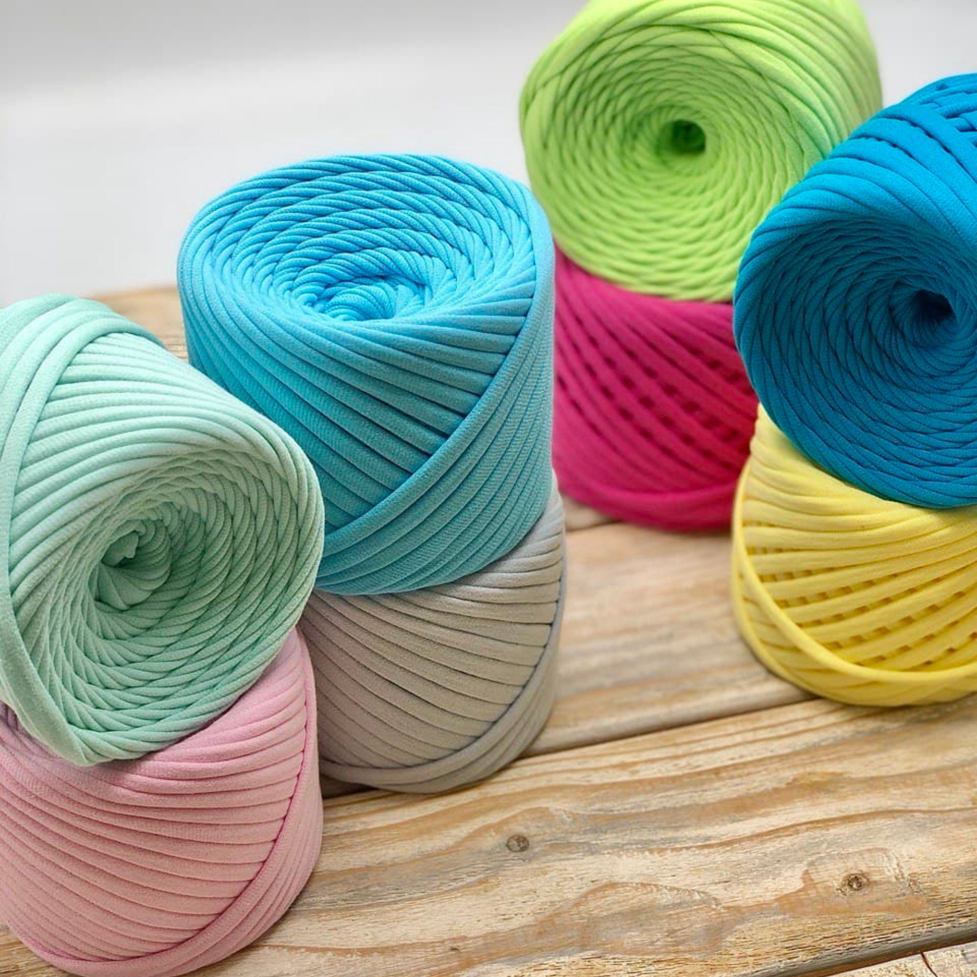 Tshirt Yarn Kit For Crocheting & Knitting Multicolored 100 Etsy