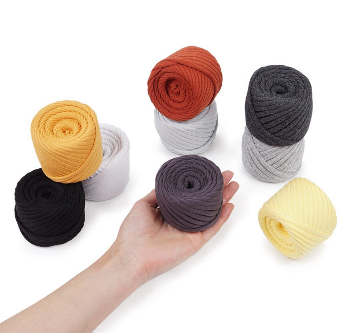 100 Cotton Jersey Yarn Set Spaghetti Yarn TShirt Yarn Set Etsy