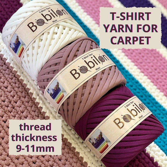 Bobilon T-Shirt Yarn, 9-11mm Chunky Cotton, Rug and Basket Yarn