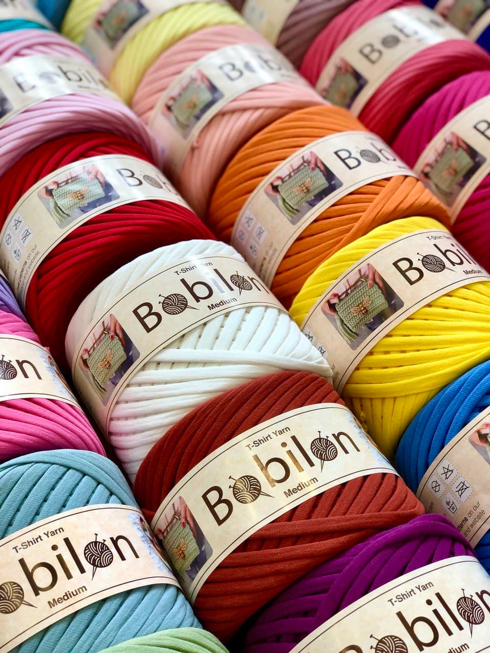 BATELO Fil à Crochet Pour T-shirt, 400 G, Pour Sac, Panier, Décoration D' Intérieur, Mélange De Polyester Et D'élasthanne, Tissu Extensible (café