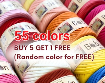 T-Shirt Yarn for Crochet Bags | 7–9 mm Cotton Yarn | 55 Colors Available