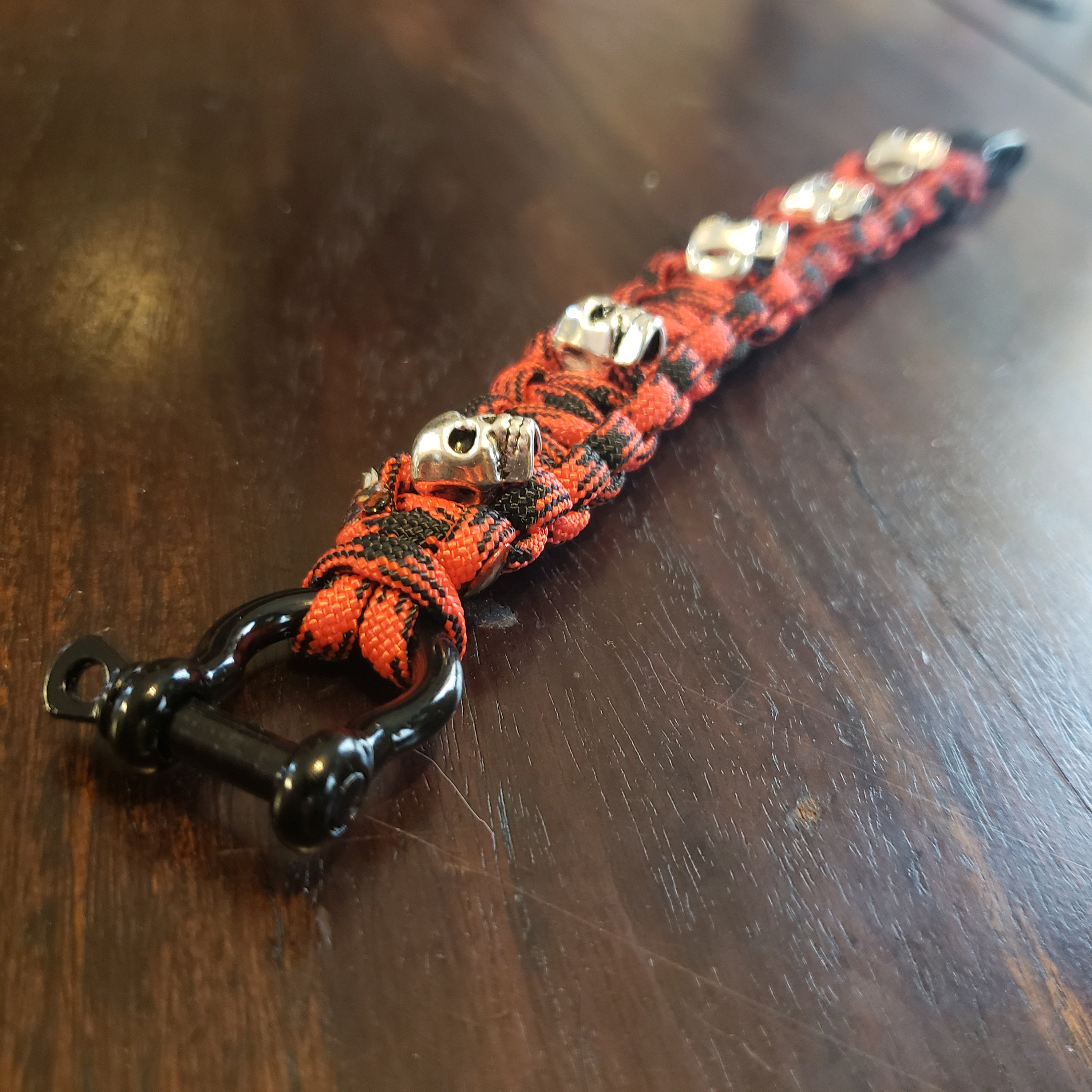 Hand Made Paracord Bracelet Skull Halloween Etsy UK