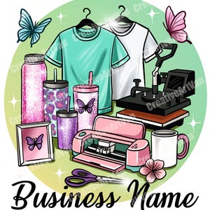 Cricut Crafter Logo, Business Logo, Tumbler Logo Design, Cartoon Logo, Custom Logo, Heat Press Logo, Tumbler Logo, Shirt Logo