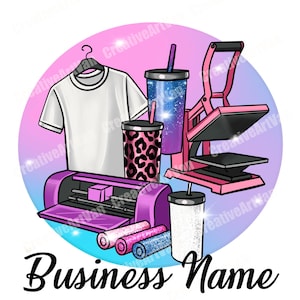 Cricut Crafter Logo, Business Logo, Tumbler Logo Design, Cartoon Logo, Custom Logo, Heat Press Logo, Tumbler Logo, Shirt Logo